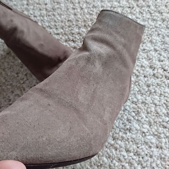 Aquatalia Franca light brown Suede pointy bootie - Picture 8 of 11